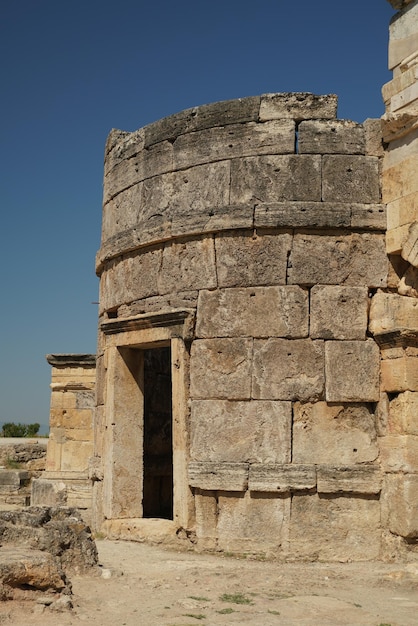 Frontinus Gate at Hierapolis Ancient City in Pamukkale Denizli Turkiye