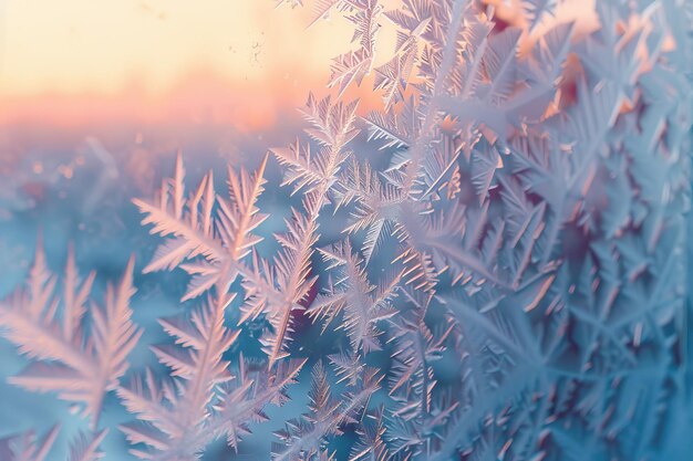 Photo frost texture on the frozen window