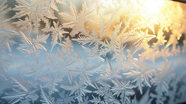 Frost windshield sunny