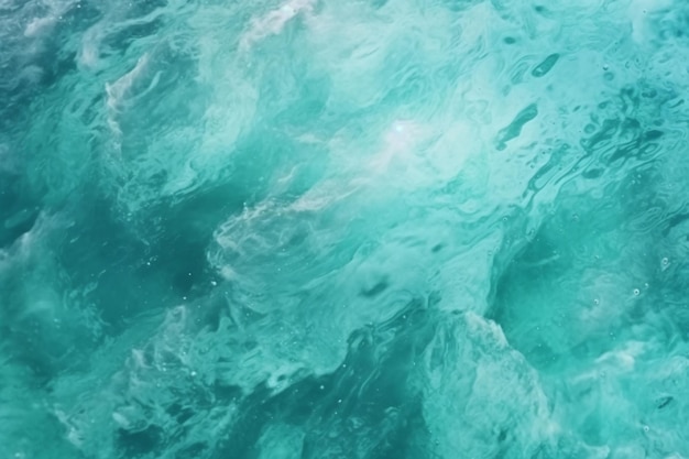 Frosted glass texture summer seaside mint color AI generative