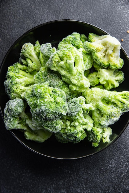 frozen broccoli quick freezing vegetable fresh healthy meal food snack on the table copy space food