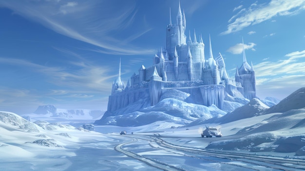 Frozen Castle in a Winter Wonderland