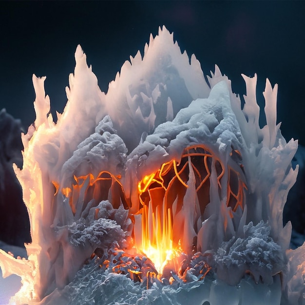 Frozen fire castle