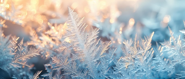 Frozen Patterns of Frost on a Winter Morning