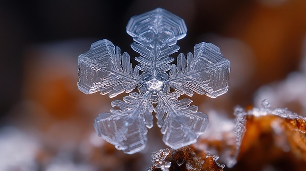 Frozen Phenomena Ice Crystals with Temperature Humidity Crystallography and a Snowflake Pattern