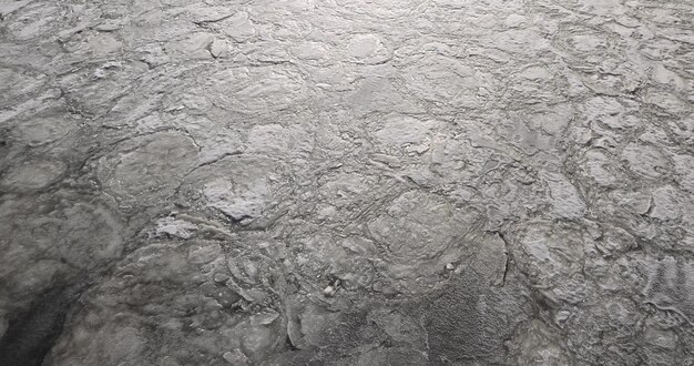 the frozen surface of the river in the winter season