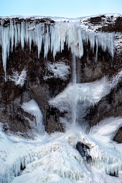 Frozen Waterfall near Vik Iceland