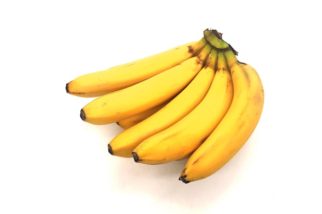 Fruit banana white background photo