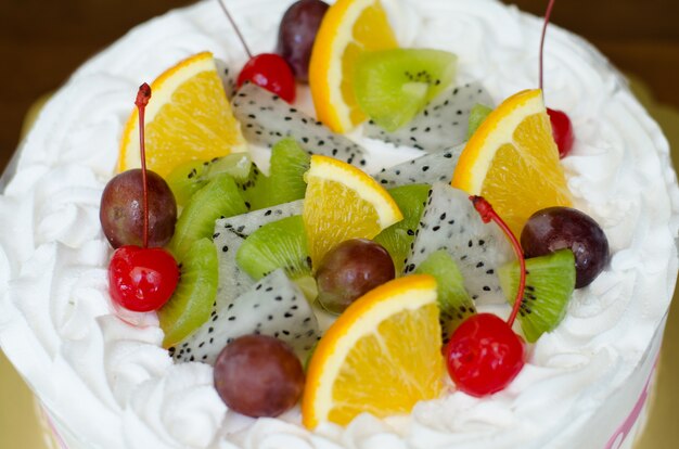 Fruit cake. closeup