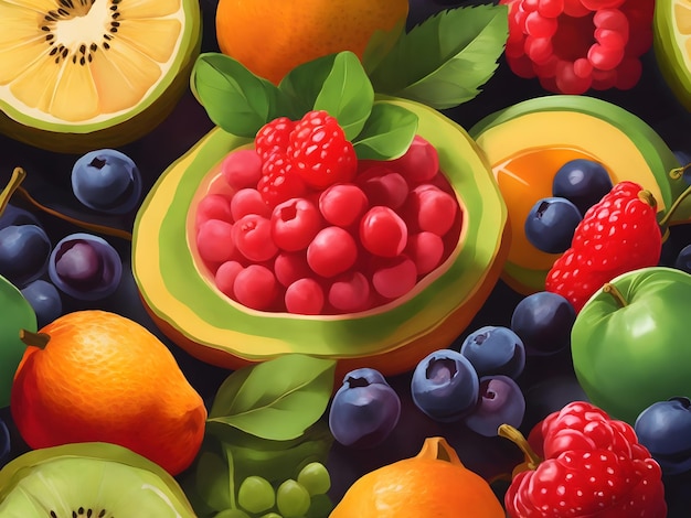 fruit flat illustration