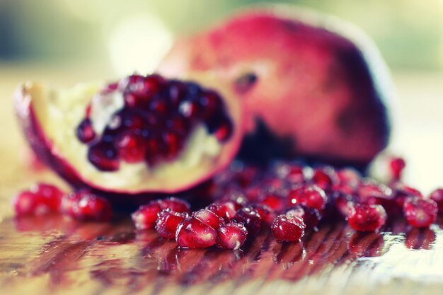 Fruit fresh red pomegranate seeds