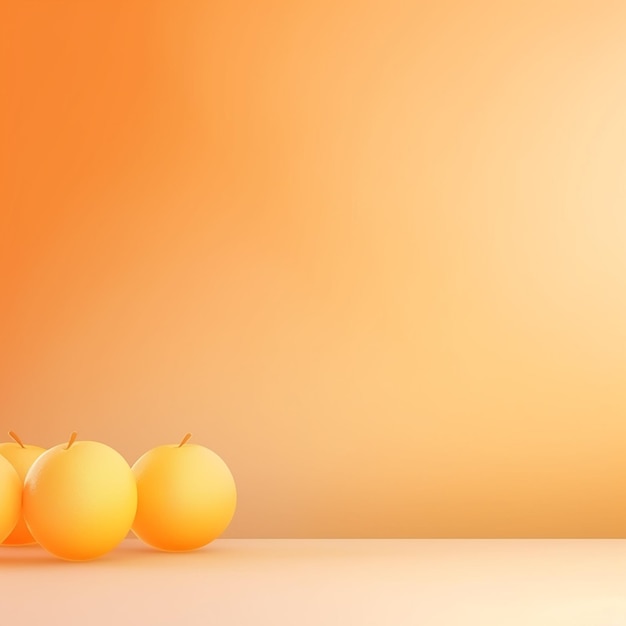 Fruit and gradient background wall