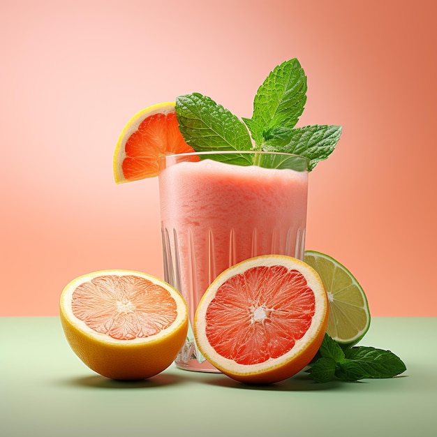 fruit juice in a glass