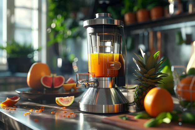 Photo a fruit juicer with a bunch of oranges on it