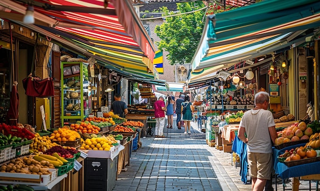 a fruit market with a sign that says quot do not touch quot