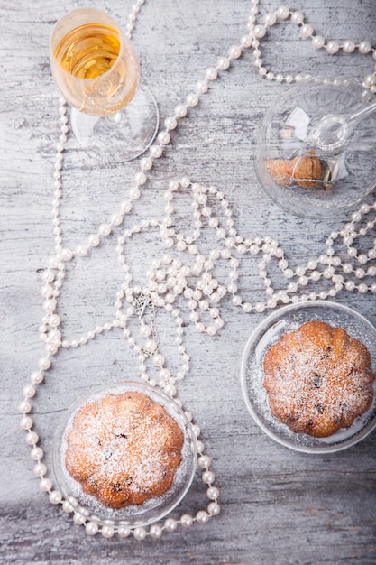 Fruit muffins with dried fruit