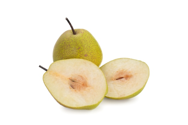 Fruit of pear isolated on white background.