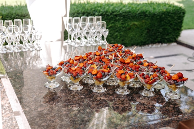 Fruit platter on the table for party