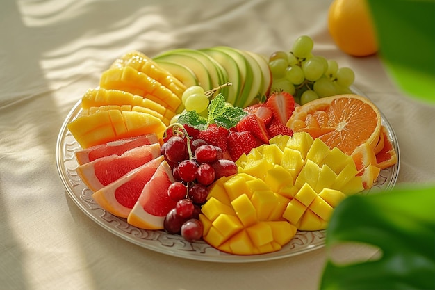 Fruit Platter with Various Fruits