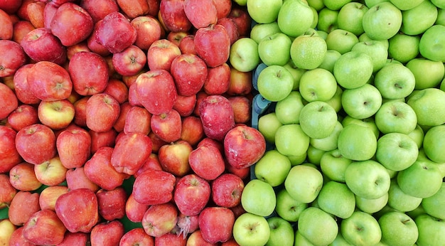 Fruit Red and Green Healthy Organic Apple