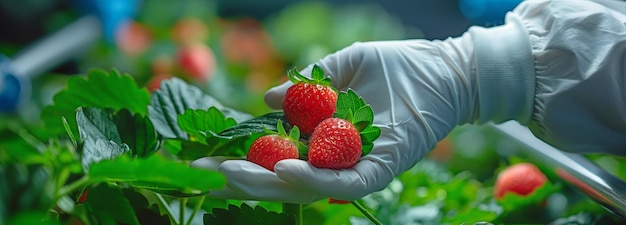 Fruit scientists employ hydroponic greenhouse farming with sophisticated tech to track the growth of vegetable strawberries