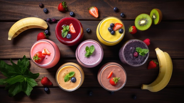 Fruit smoothie Illustration AI GenerativexA