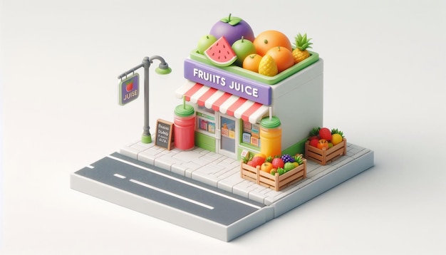 a fruit stand with fruits and vegetables on it