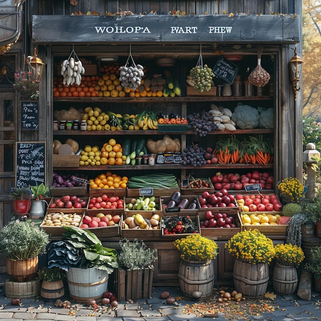 a fruit stand with a sign that says  melon  on it