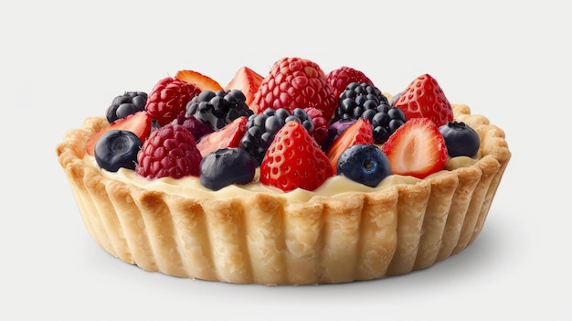 Fruit Tart on isolated White background