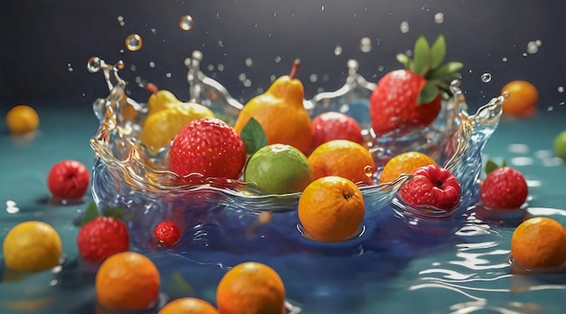 Fruit water splash