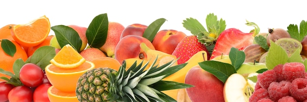 Fruit on a white surface isolated