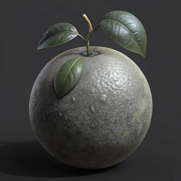 a fruit with a plant growing out of it