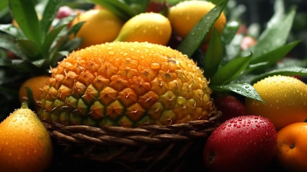 fruits background HD 8K wallpaper Stock Photographic Image