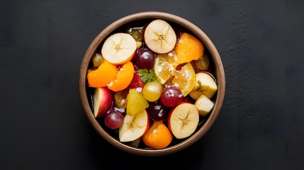 fruits bowl on isolated background