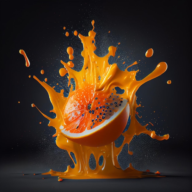 Fruits Collection isolated and splatting fruits