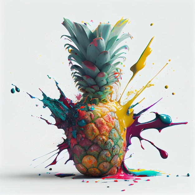 Fruits Collection isolated and splatting fruits