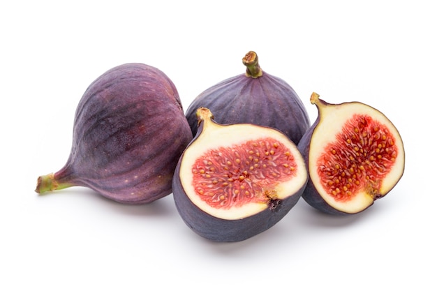 Fruits figs isolated on white background.