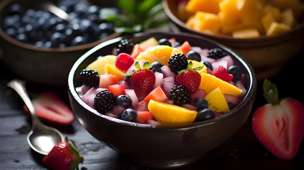 Fruits food fruit salad background