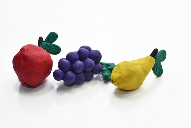 Fruits from plasticine.