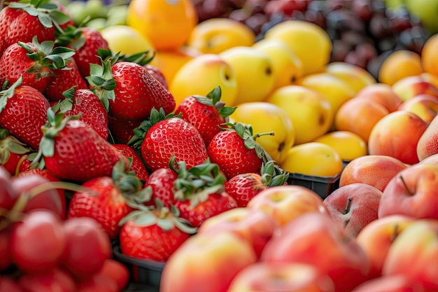 Fruits for sale at market stall