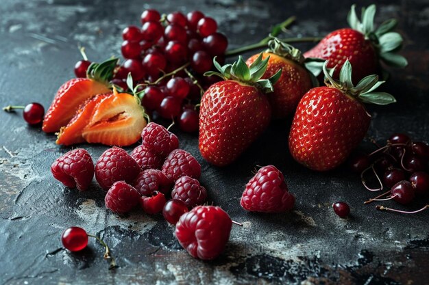 Fruits with red scales