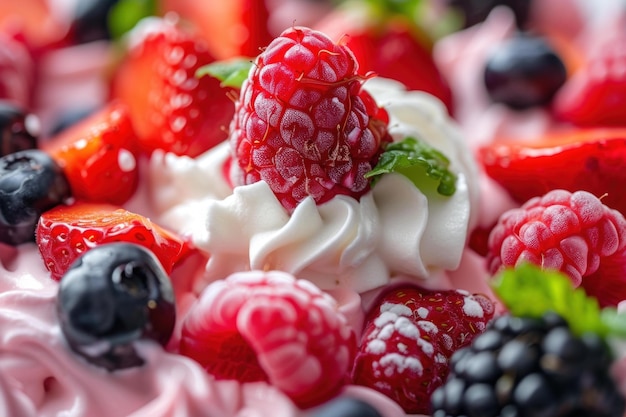 Fruity Berries cream Generate AI