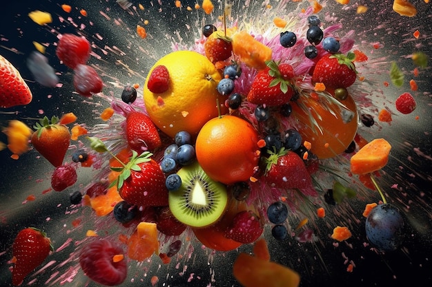 Photo fruity explosion delight