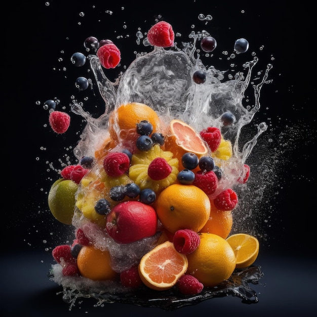 Fruity Explosion Perfect for social media and advertisement