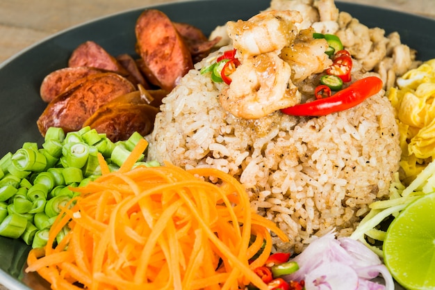 fry rice with the shrimp paste, Thai food