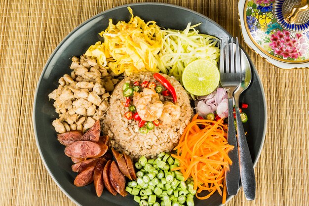 fry rice with the shrimp paste, Thai food