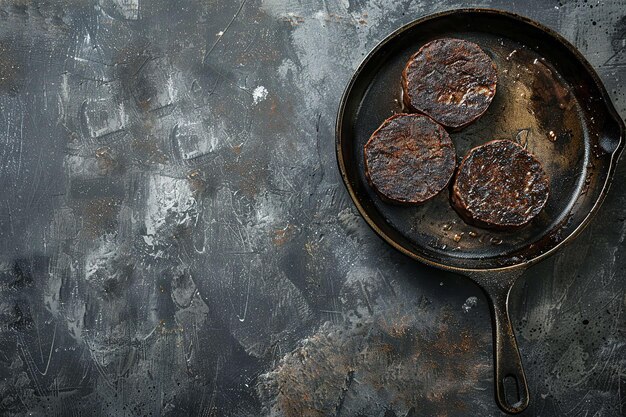 Frying black pudding