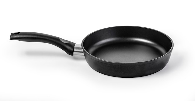 Frying pan isolated on white surface