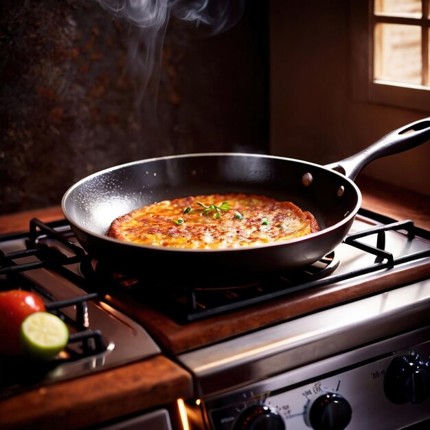 Frying pan skillet cooking kitchen utensil cooking fried food