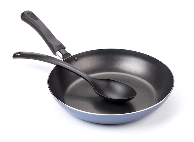 Frying pan with utensil